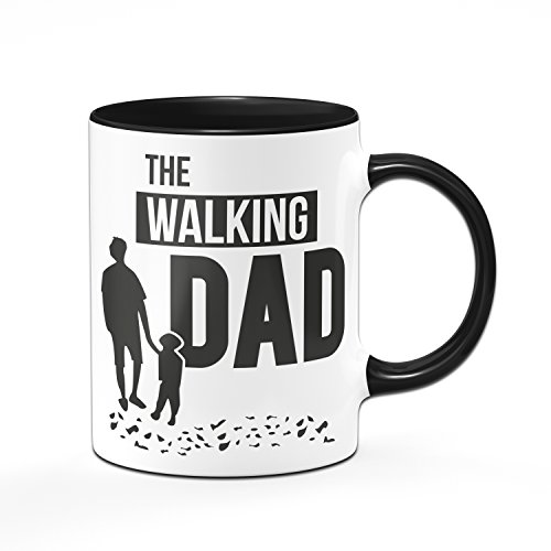 Tassenbrennerei Tasse The Walking DAD - Kaffeetasse Geschenk für Papa - Schwarz