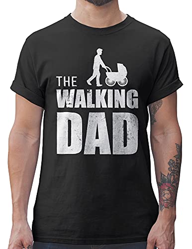 Shirtracer The Walking Dad Herren T-Shirt Geschenke Männer Geschenke für Weihnachten für den Vatertag lustige Geschenke für du wirst Papa (S, Schwarz)